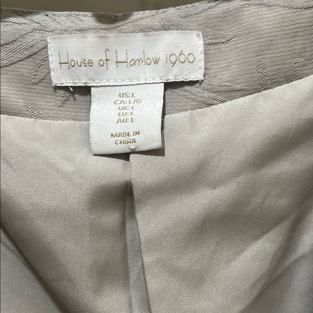 House of Harlow Gray Embroidered Button-Up Vest - Picture 4 of 5